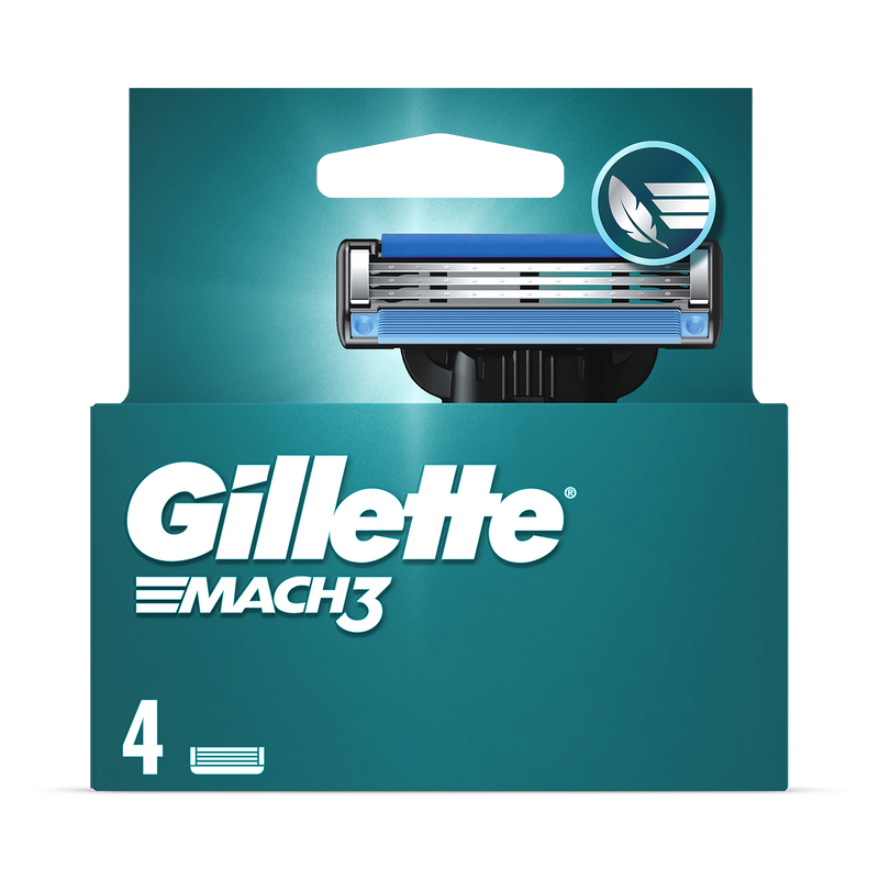 Gillette Mach3 razor blade refills 4-pack, UK version