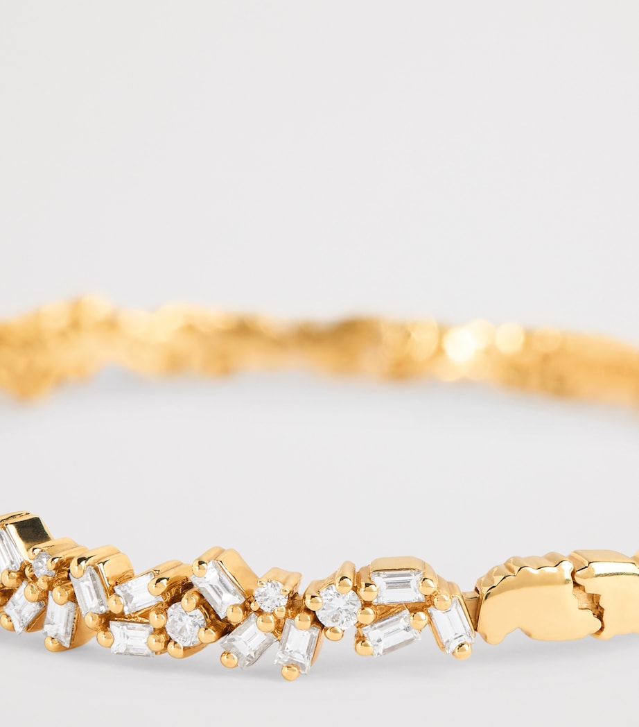 Suzanne Kalan yellow gold diamond bangle, UK version