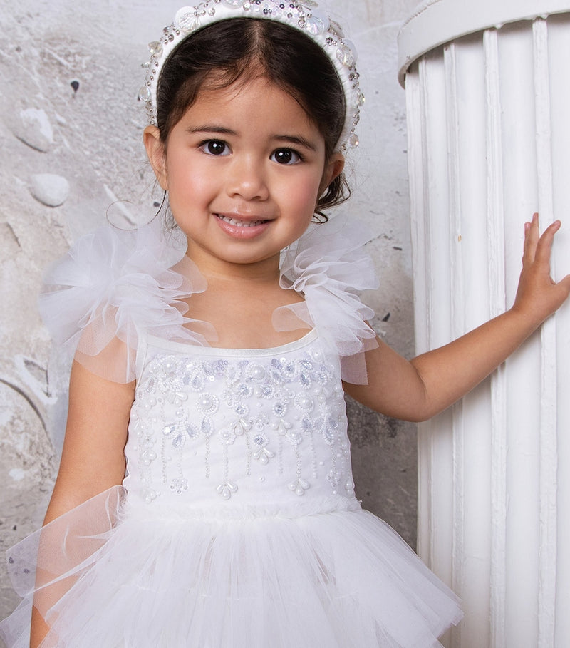 Tutu Du Monde Treasure headband satin pearl embellished (British brand)