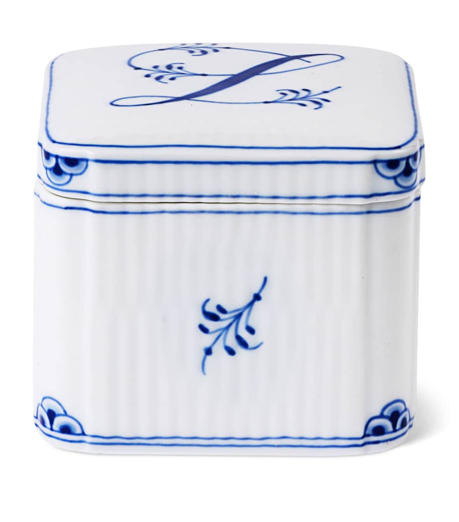 Royal Copenhagen Porcelain Alphabet Bonbonniere, 6x7cm, UK version