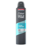 Dove Men+Care Antiperspirant Deodorant Aerosol Clean Comfort 250ml Suncare & Travel Boots   