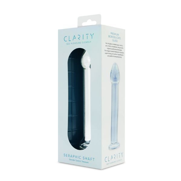 Clarity Seraphic Shaft glass dildo 6.6 inches, UK version