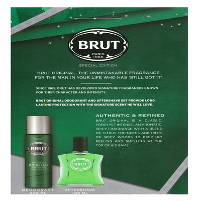 مجموعة هدايا Brut Original Aftershave وبخاخ مزيل العرق