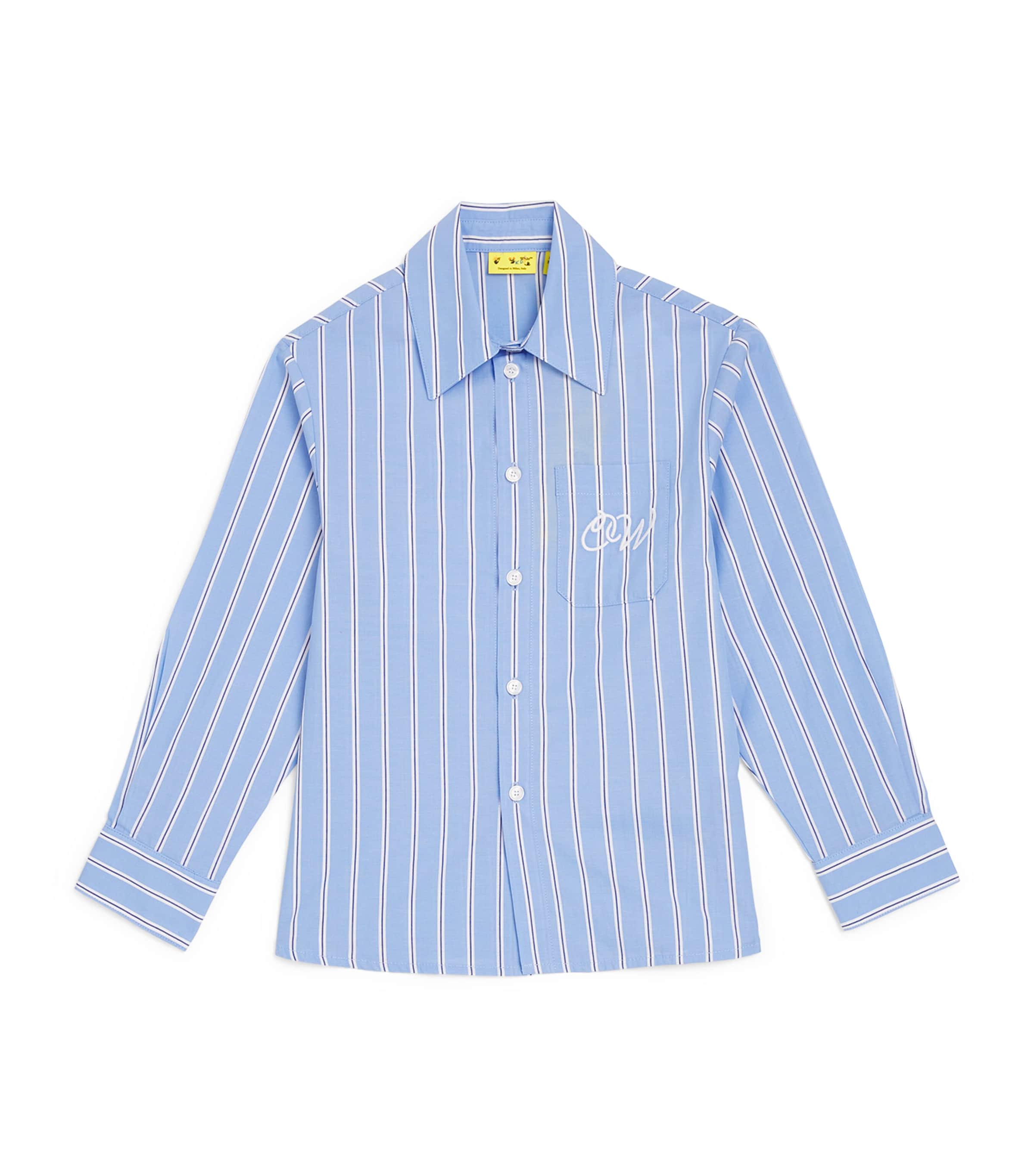 Off-White kids cotton stripe arrows shirt 4-12+ years, imported from the UK