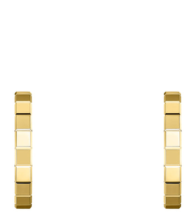 Harrods Chopard Small Yellow Gold Ice Cube Hoop Earrings- Buy online at McGrocer