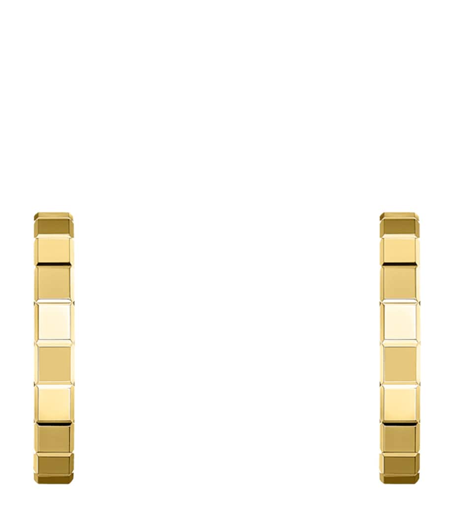 Chopard small yellow gold Ice Cube hoop earrings, imported from the UK