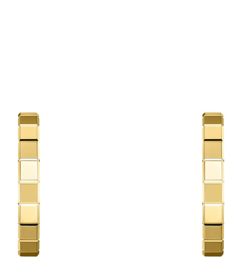 Chopard small yellow gold Ice Cube hoop earrings, imported from the UK
