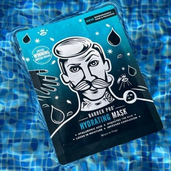 BARBER PRO hydrating face sheet mask, imported from the UK