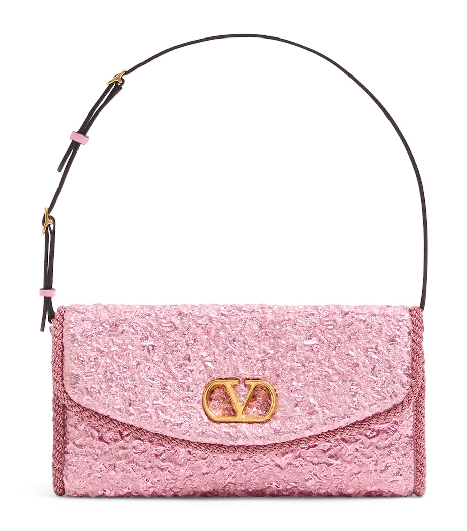 Valentino Garavani Metallic Vain soft shoulder bag, imported from the UK