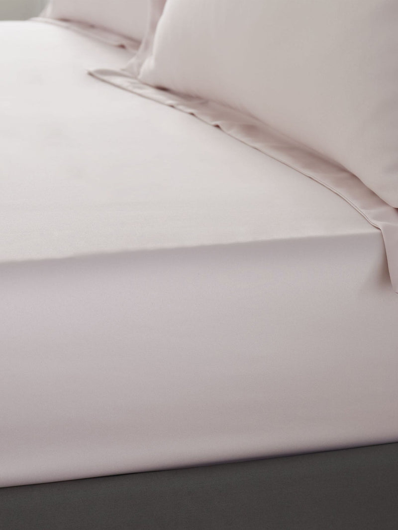 Catherine Lansfield Blush Pink Silky Soft Satin Fitted Sheet - British product