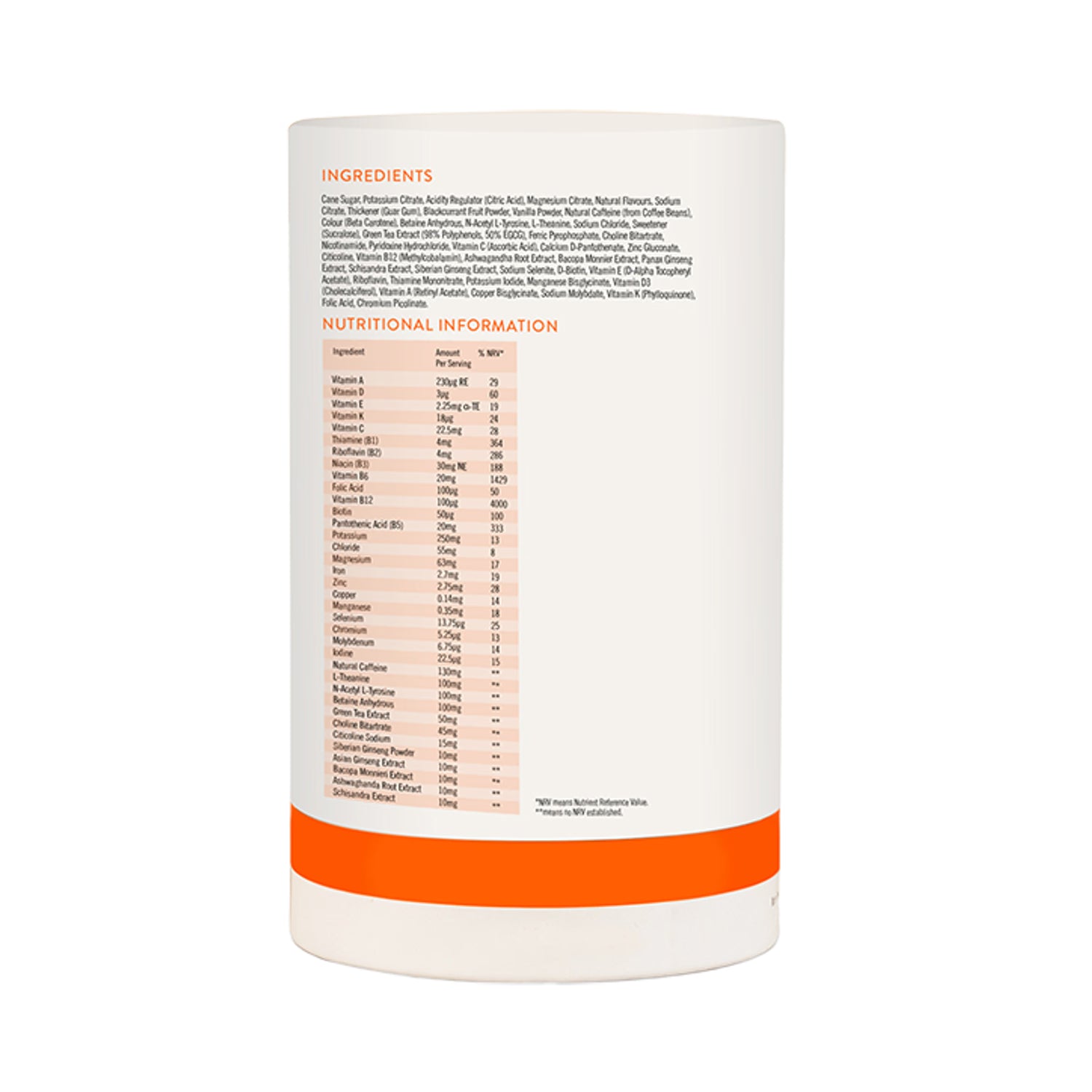 Neubria Cognifuel drink Orange & Pineapple 10x8g sachets, UK version