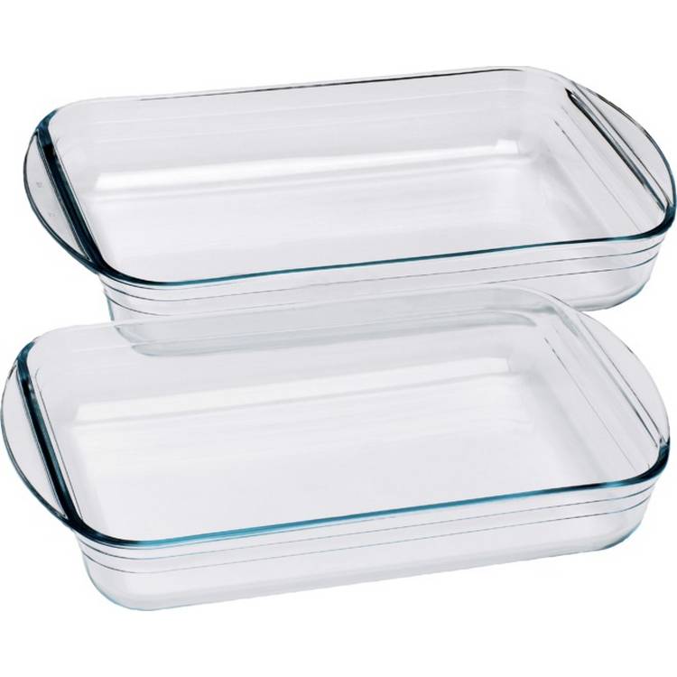 Argos Home set of 2 glass roasters 35cm by 22cm, UK version