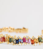 Suzanne Kalan rainbow sapphire diamond bangle (British brand)