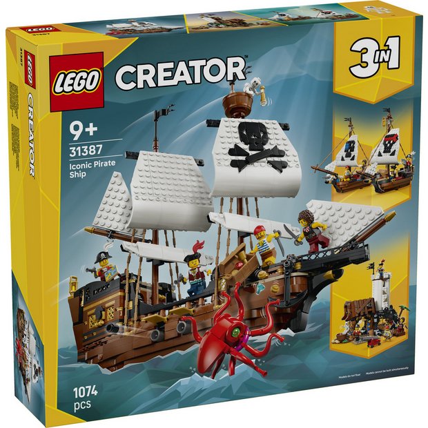 LEGO Creator 3in1 pirate ship toy 1074 pieces - British product
