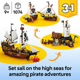 LEGO Creator 3in1 pirate ship toy 1074 pieces - British product