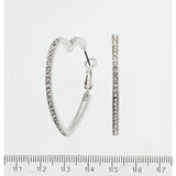 Lipsy crystal heart hoop earrings (British brand)