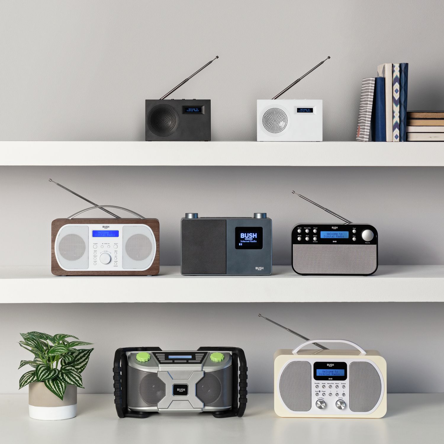 Bush Sandy DAB/FM portable radio white (British brand)