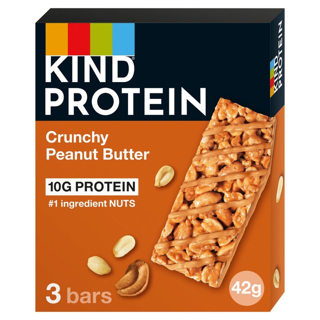 KIND Protein Crunchy Peanut Butter Snack Bars Multipack   3 x 42g Free from M&S   