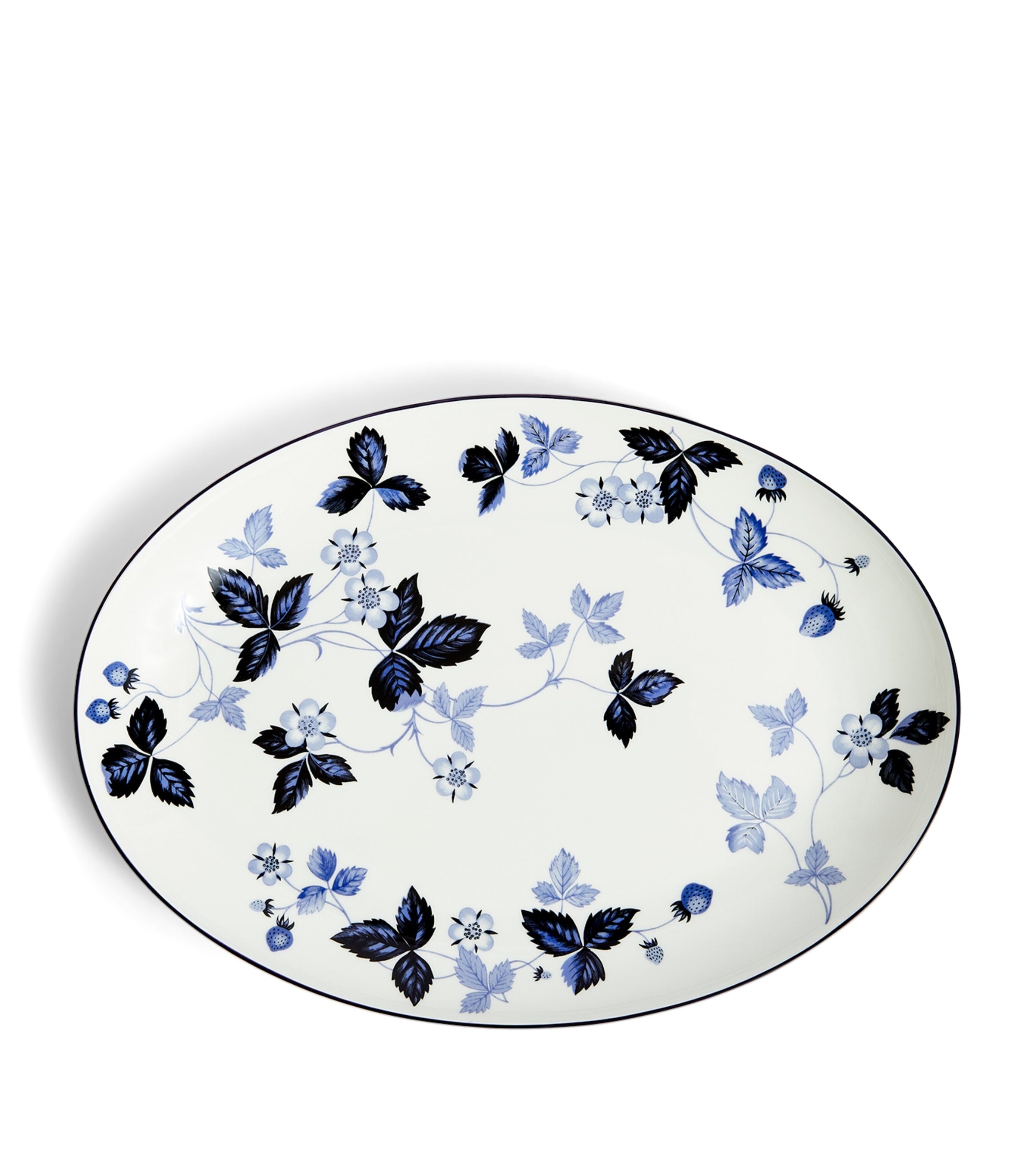 Wedgwood Wild Strawberry Inky Blue oval plate 30cm (British brand)