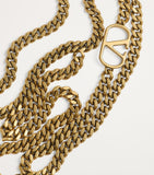 Valentino Garavani VLogo chain belt brass (British brand)