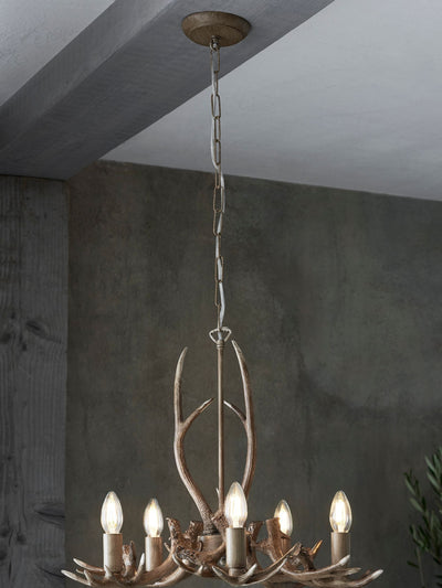 Next Natural Antler 5 Light Ceiling Light Fitting- Buy online at McGrocer