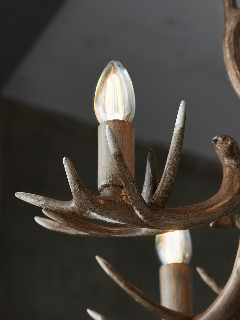 Natural antler ceiling light 5-light fitting, UK version