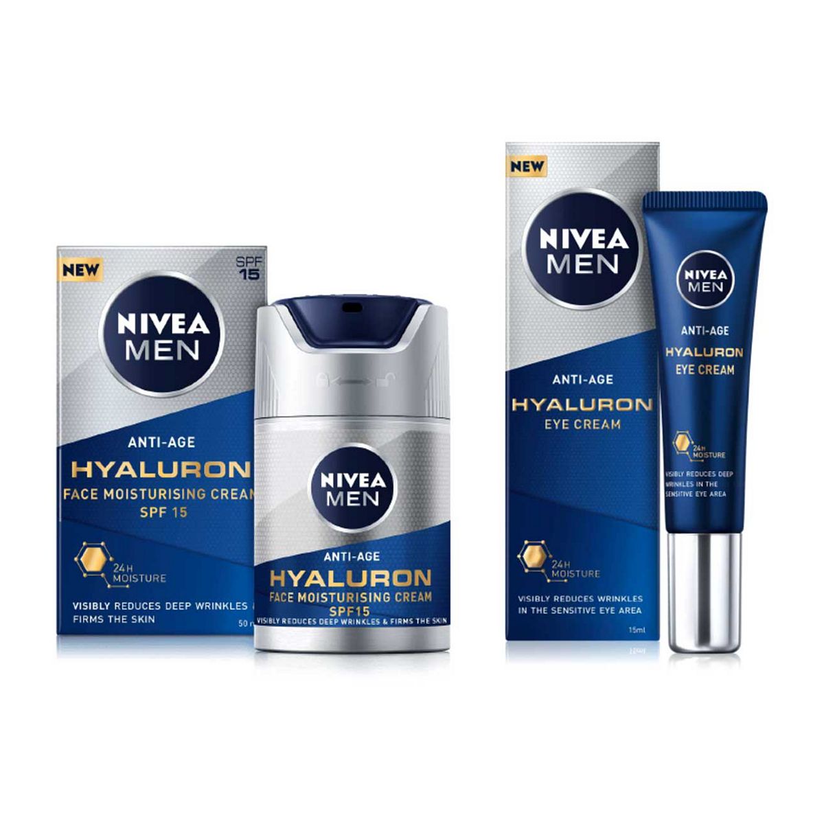 NIVEA MEN Hyaluron Anti-Age Bundle Set Men's Toiletries Boots   