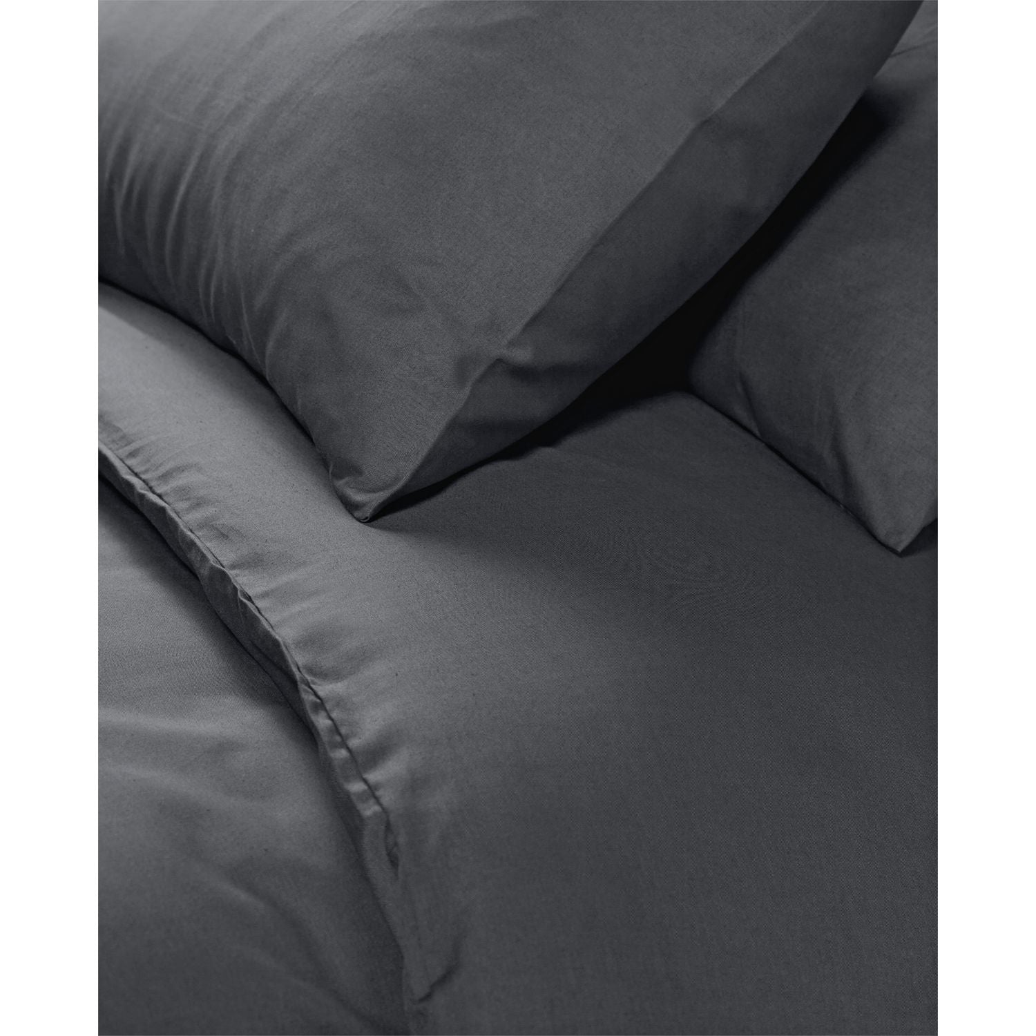 Habitat Easycare Plain Black Bedding Set - Kingsize