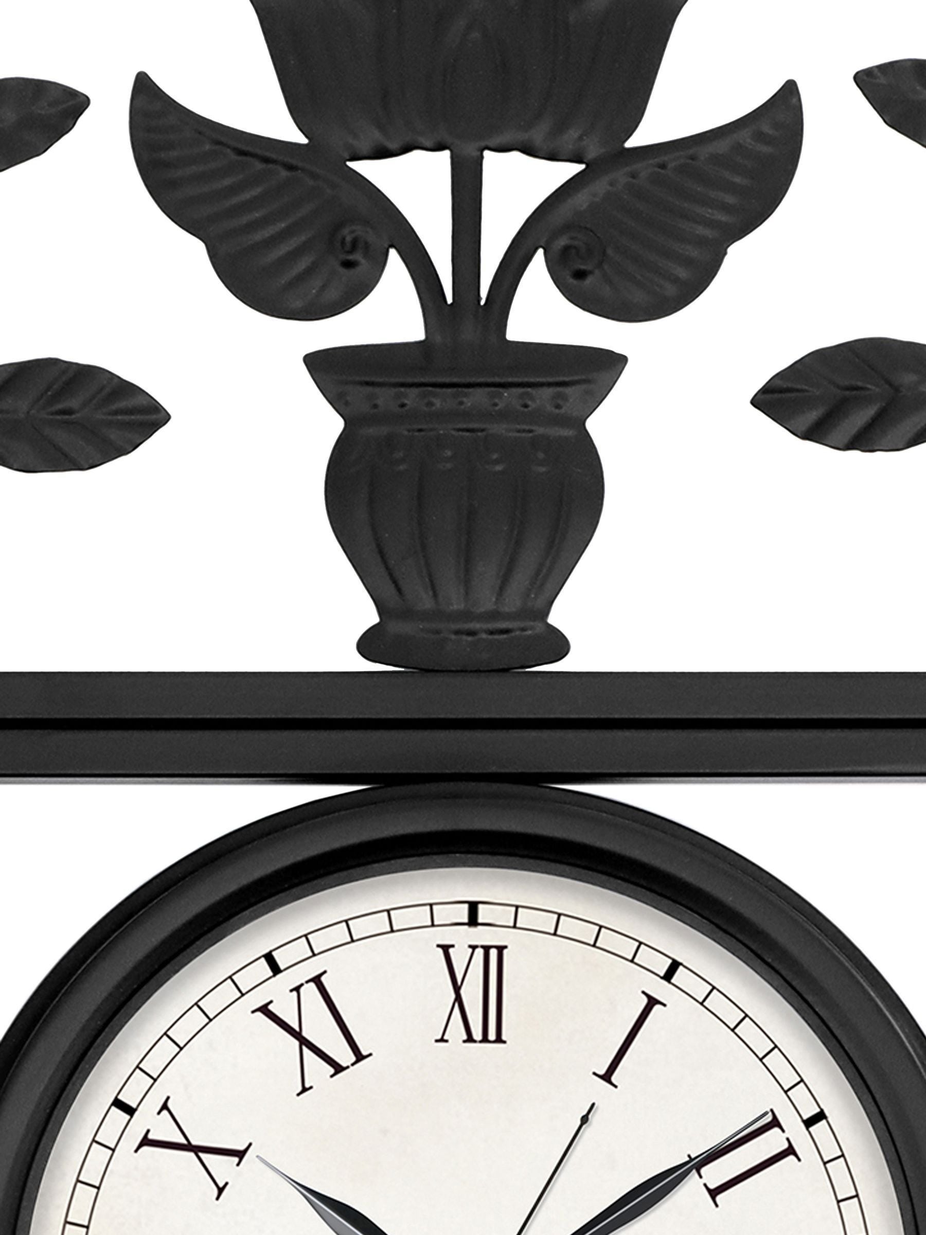 Charles Bentley black outdoor wall clock thermometer hygrometer - British product
