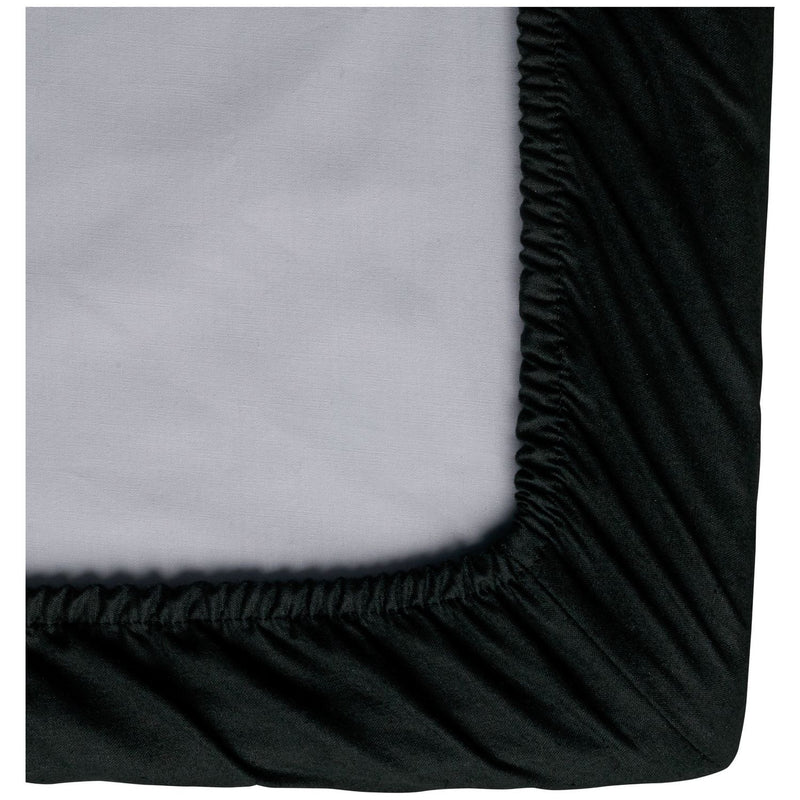 Habitat Easycare Plain Black Fitted Sheet - Single