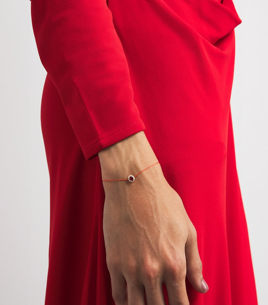 Redline Diva bracelet ruby diamond yellow gold, imported from the UK