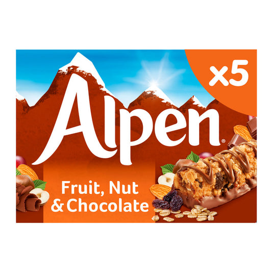 Alpen Cereal Bars Fruit & Nut with Milk Chocolate GOODS ASDA   