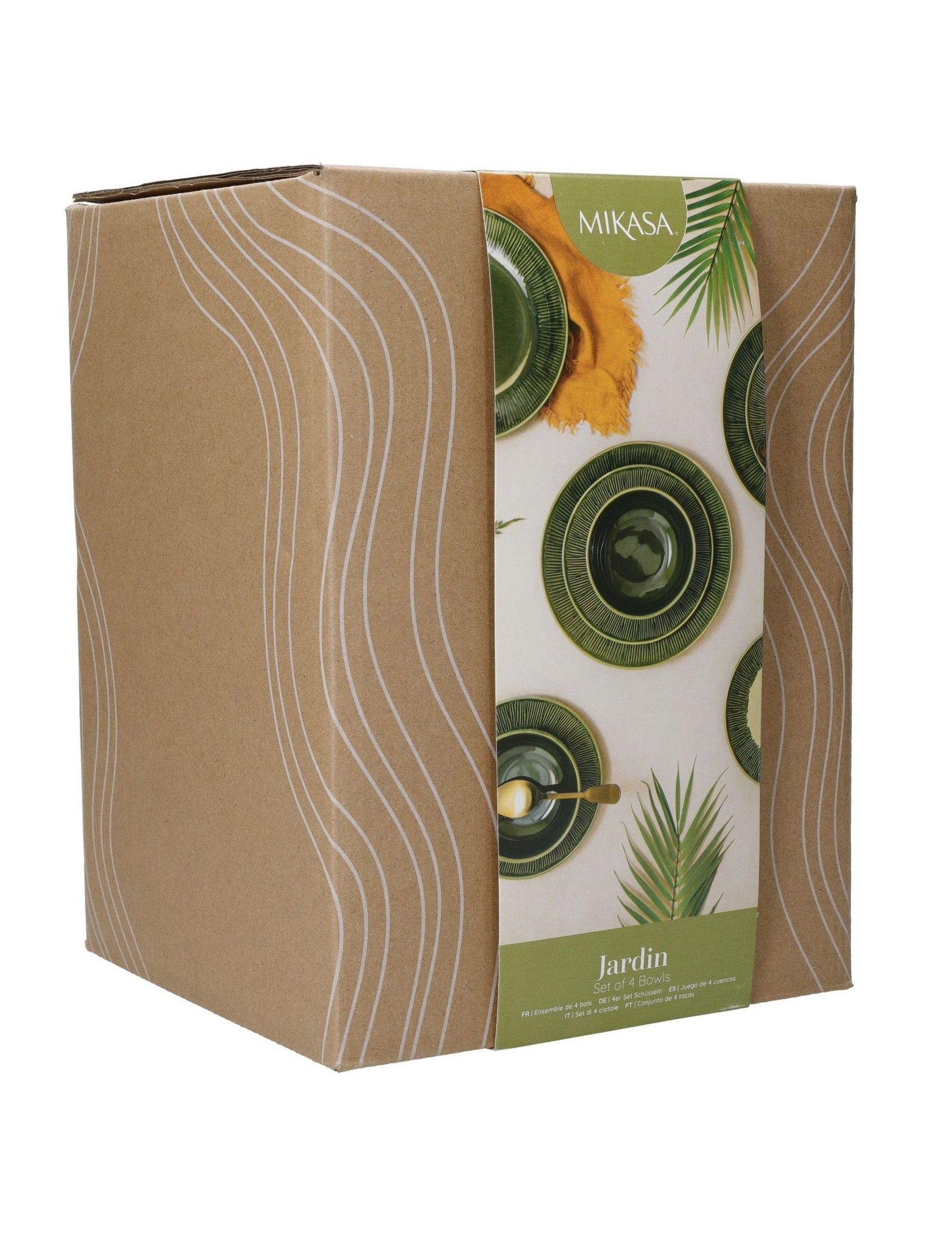 Mikasa Green Jardin cereal bowls set of 4, imported from the UK