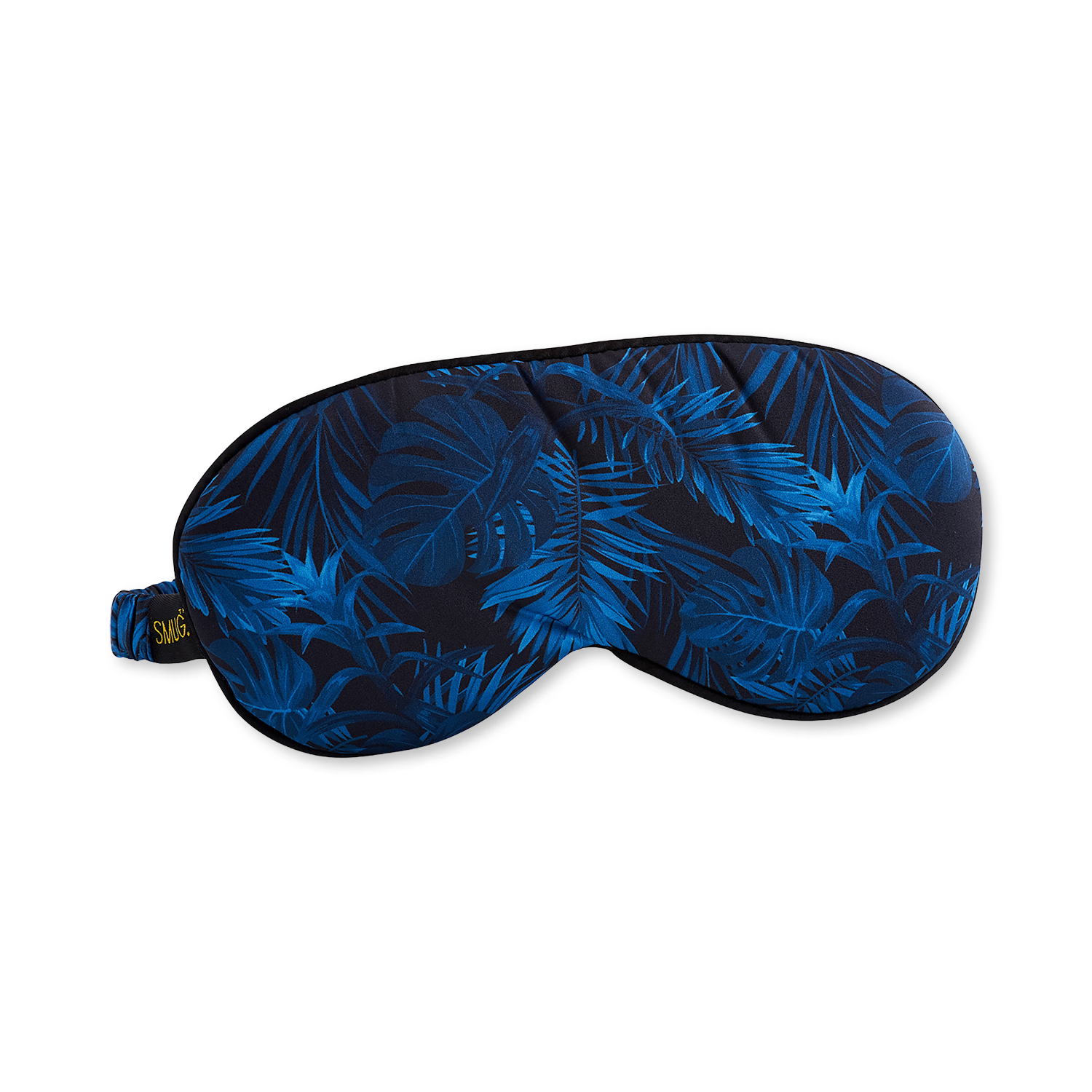 Smug Cloud Padded Satin Sleep Mask Palm Noir