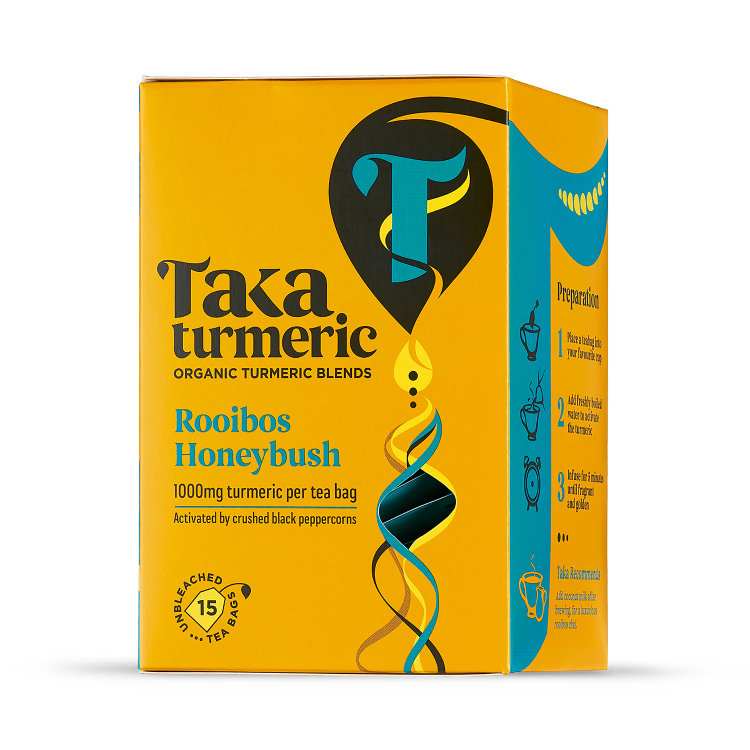 Taka Turmeric organic rooibos honeybush turmeric tea 15 teabags, UK version