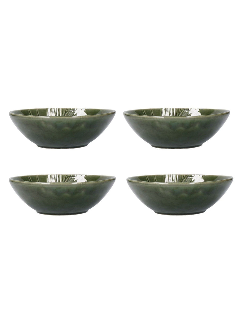 Mikasa Jardin green stoneware pasta bowl set of 4 - British product