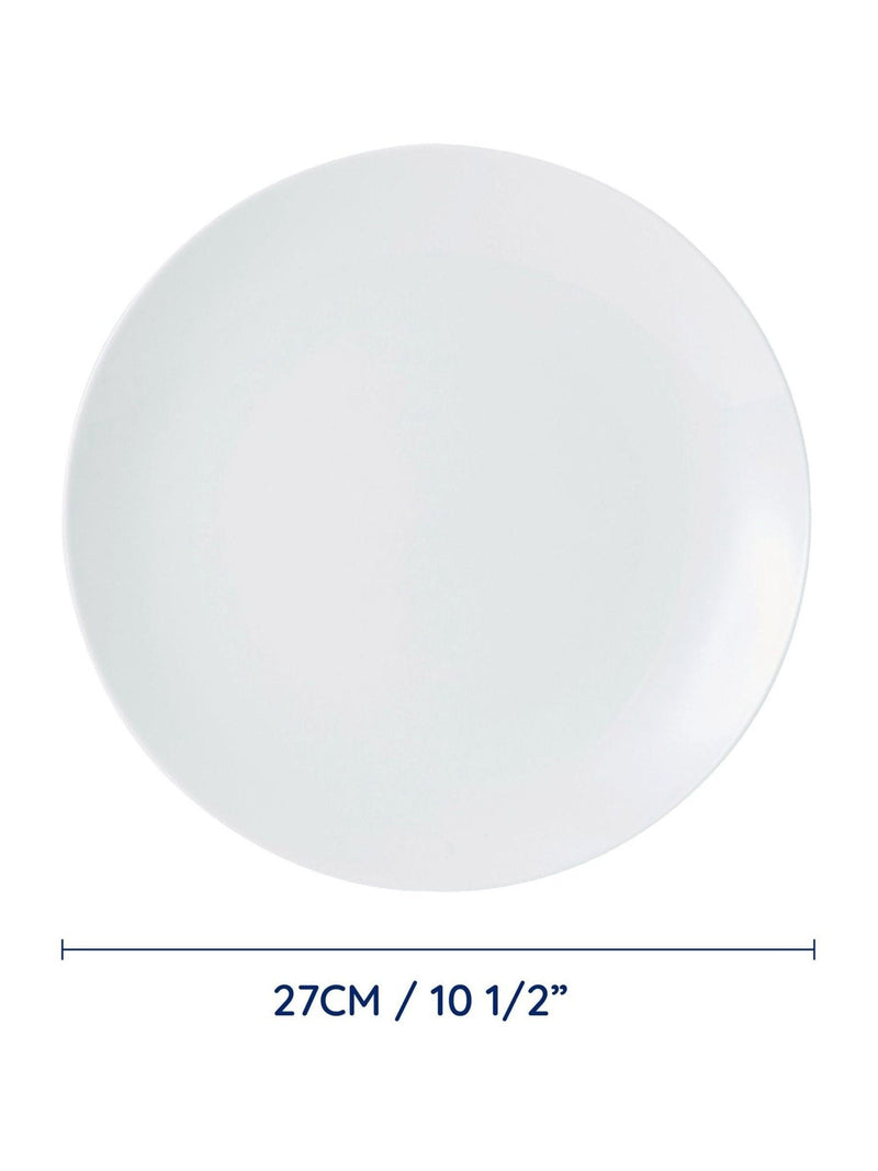 Mikasa Chalk porcelain dinner plate set of 4, imported from the UK