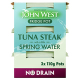 John West No Drain Fridge Pot Tuna Steak with a Little Spring Water 3 x 110g Fish Sainsburys   