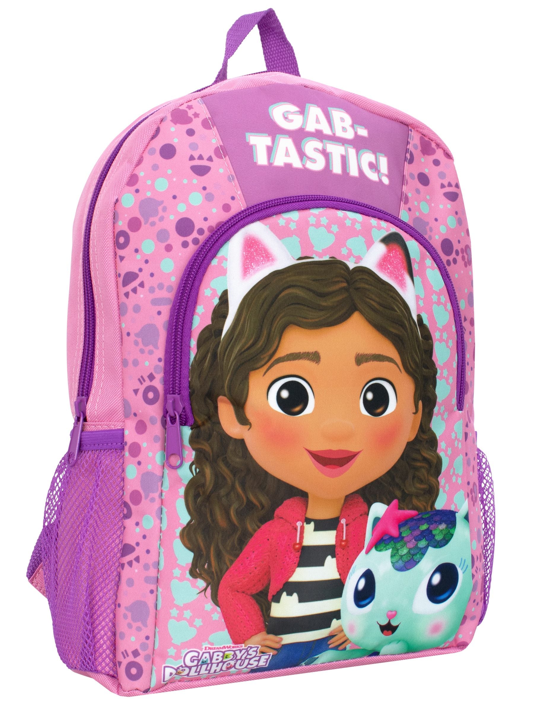 Gabby's Dollhouse pink backpack with adjustable straps (British brand)