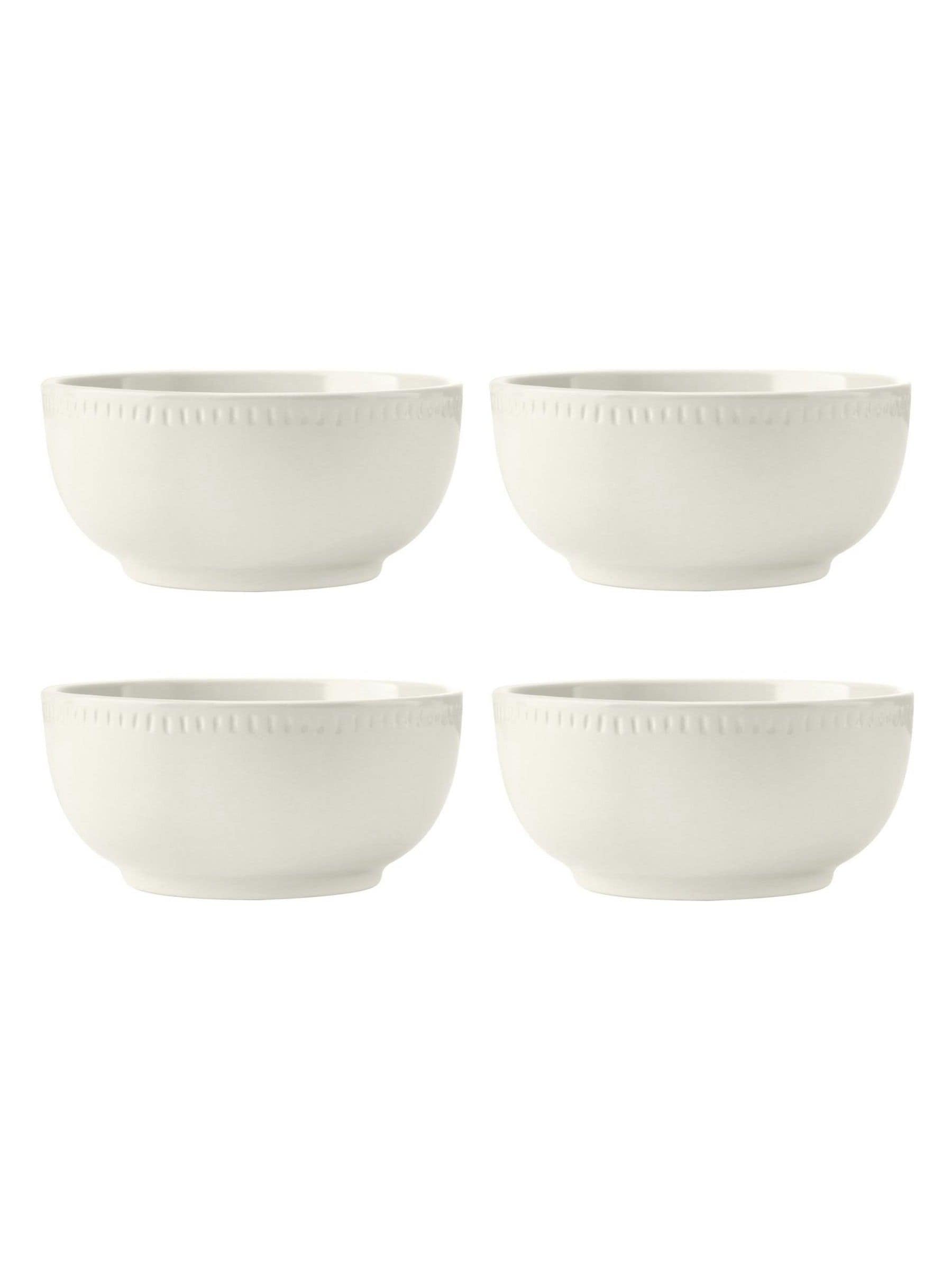 Mikasa white Cranborne ceramic bowl set of 4, imported from the UK