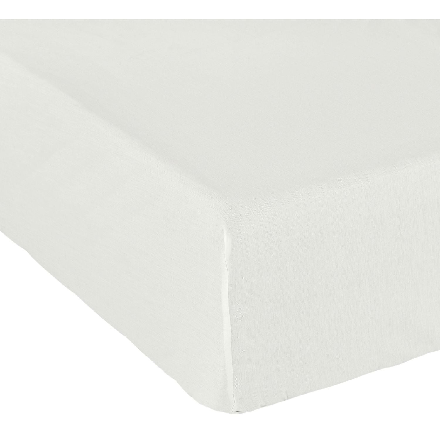 Habitat Cotton Rich 180 TC Cream Fitted Sheet - Superking