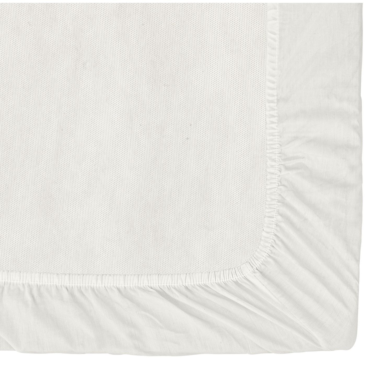 Habitat Cotton Rich 180 TC Cream Fitted Sheet - Superking