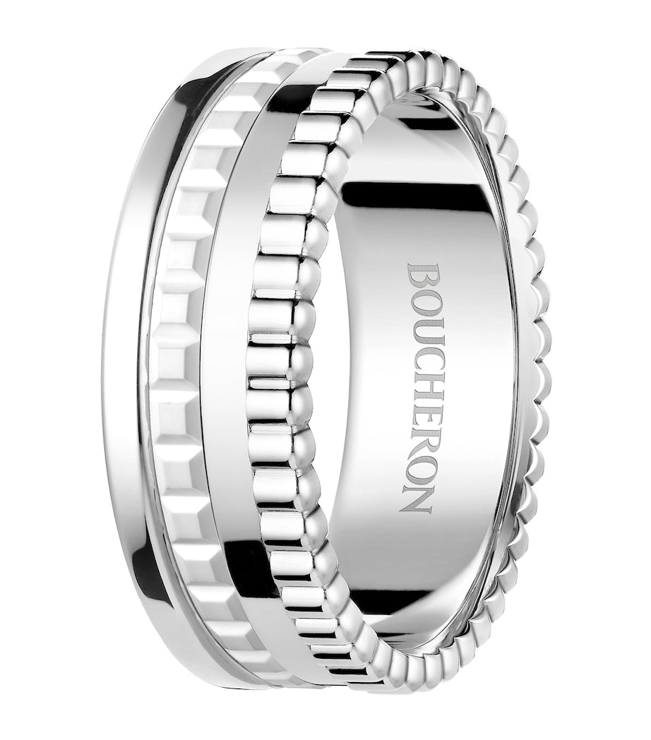 Boucheron Quatre Double White edition ring white gold 6.5mm (British brand)