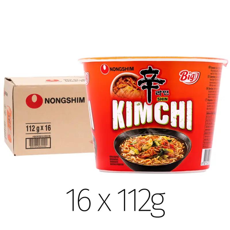 Nongshim Shin Kimchi noodle bowl large 16 pack, imported from the UK
