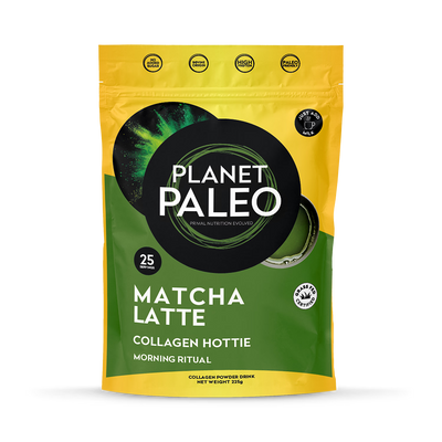 Holland & Barrett Planet Paleo Matcha Latte Collagen Powder Drink 225g- Buy online at McGrocer