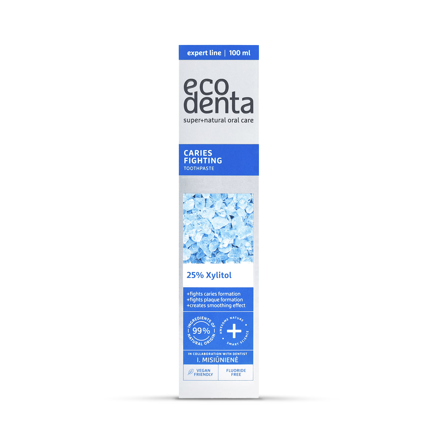 Ecodenta caries fighting toothpaste with Xylitol 100ml - British product