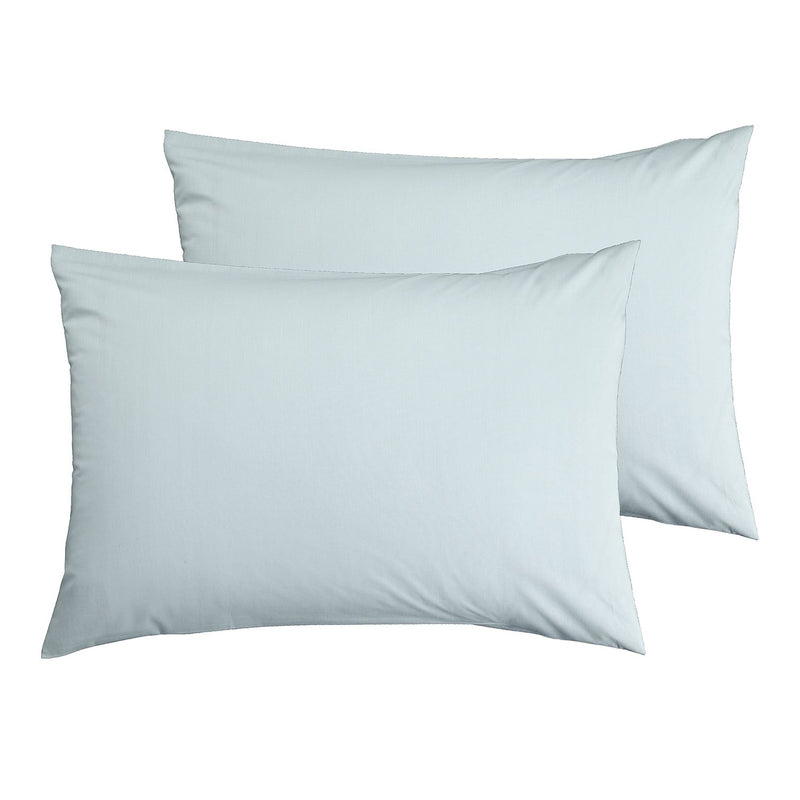 Habitat Cotton Rich 180 TC Standard Pillowcase Pair-Duck Egg