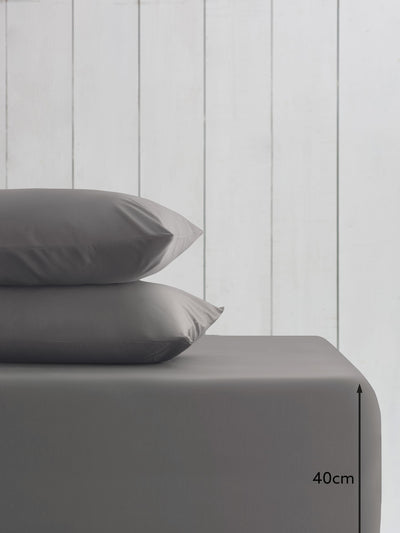 Drap-housse de lit extensible extra profond mi-coton gris anthracite Next - Achetez en ligne sur McGrocer