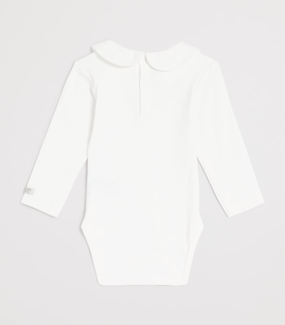 Organic Cotton Bunny Motif Bodysuit with Long Sleeves for Babies 0-24 Months