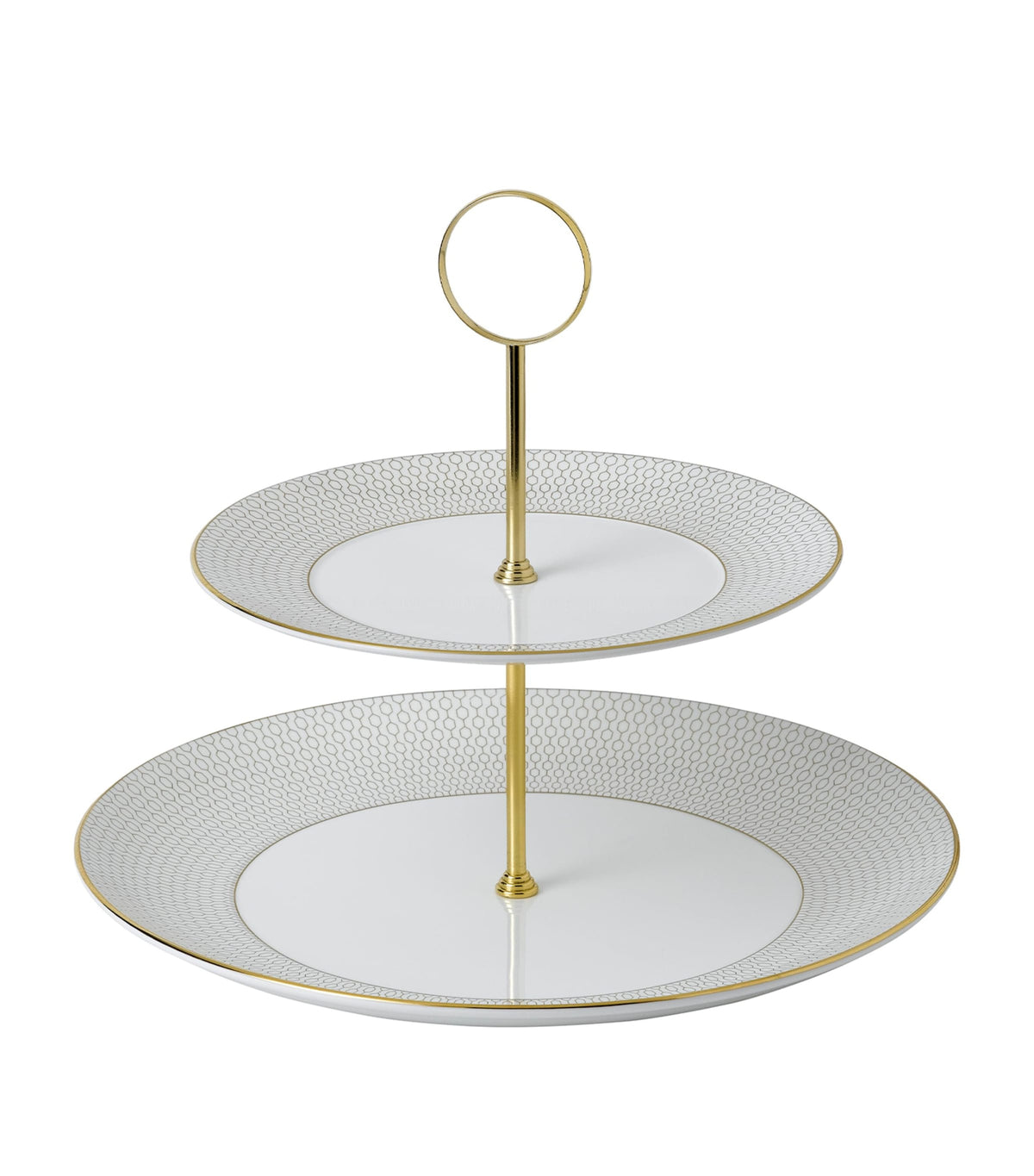 Wedgwood Gio Gold 2-Tier Cake Stand (British brand)
